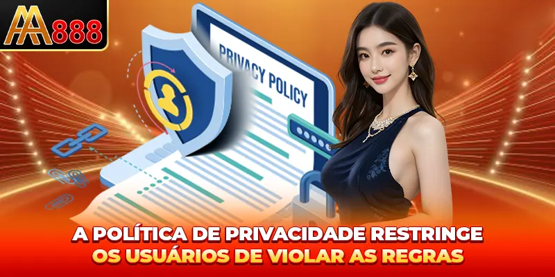 A política de privacidade restringe os usuários de violar as regras